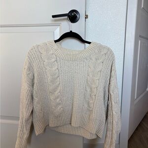 Cable Knit Cream Sweater